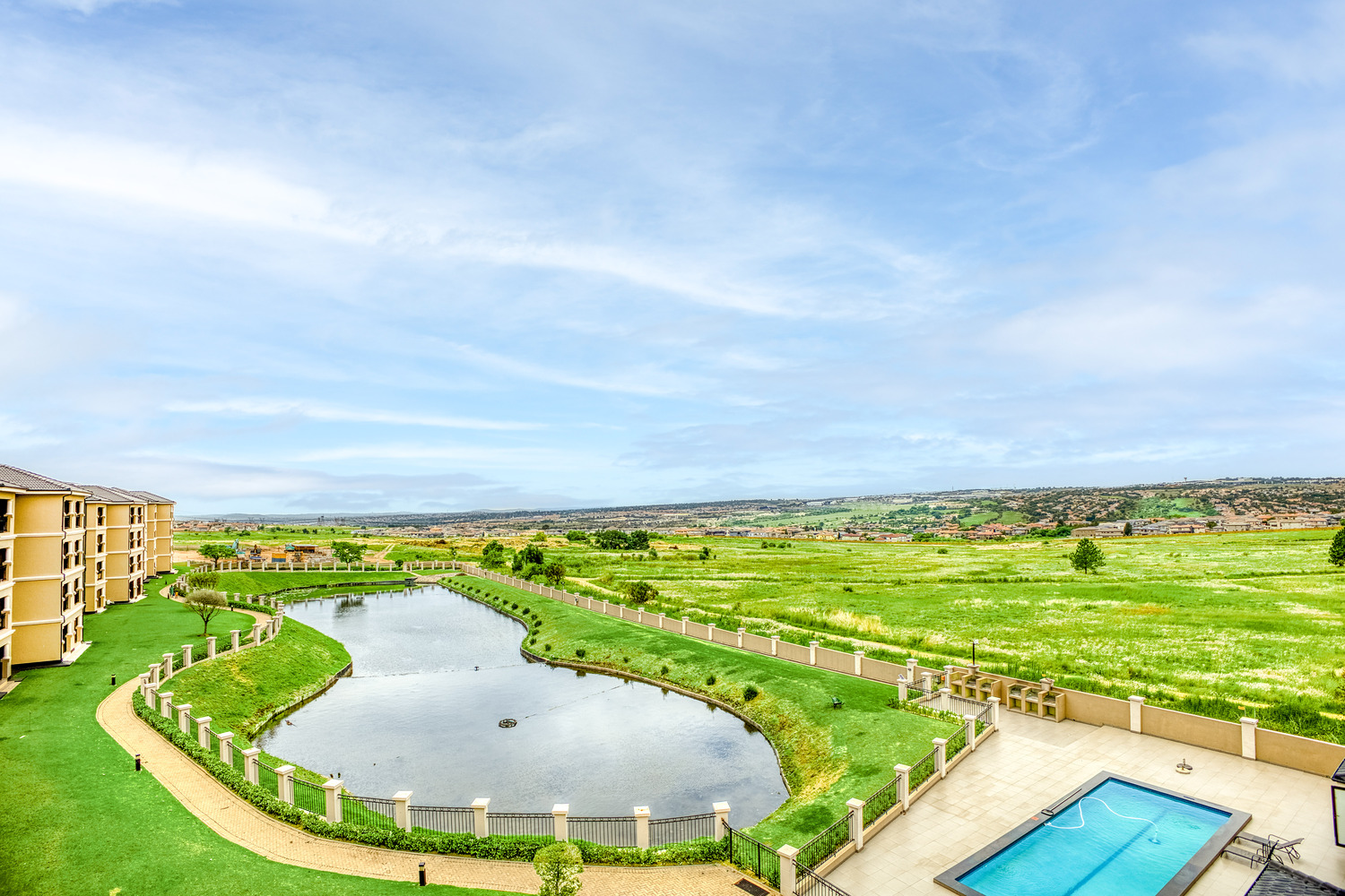 Urban Skyline with Verdant Outlook